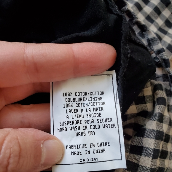 Essue black and white gingham mini dress size medium - Picture 11 of 13